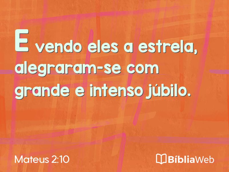 Mateus 2:10 em imagem para compartilhar
