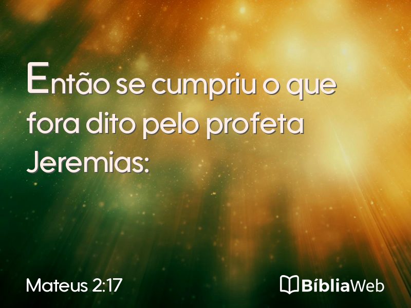 Mateus 2:17 em imagem para compartilhar