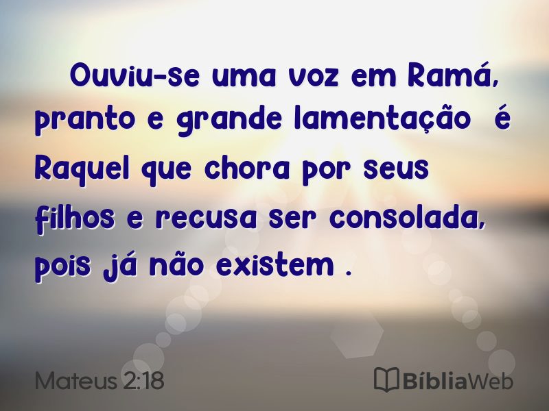 Mateus 2:18 em imagem para compartilhar
