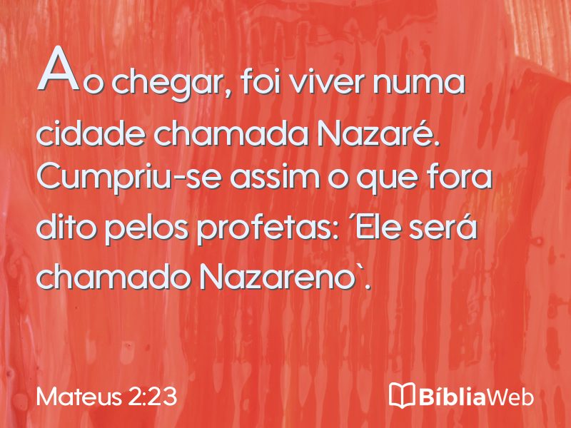 Mateus 2:23 em imagem para compartilhar