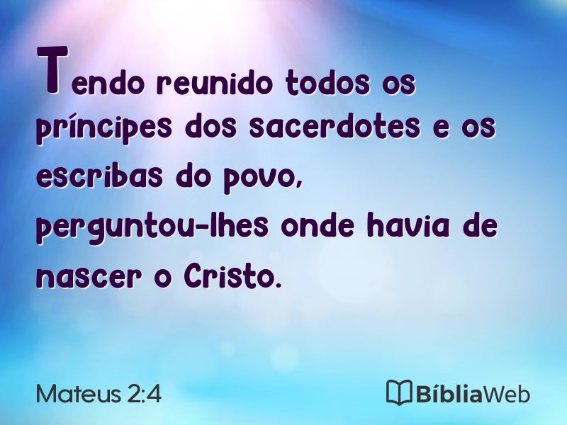 Mateus 2:4 em imagem para compartilhar