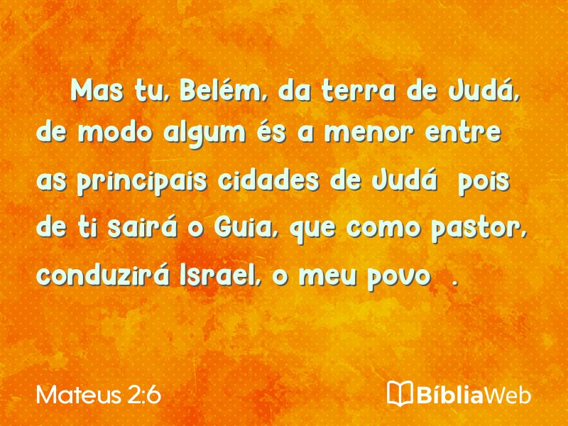 Mateus 2:6 em imagem para compartilhar