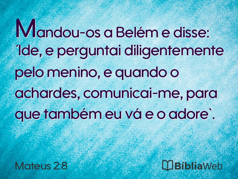 Mateus 2:8 em imagem para compartilhar