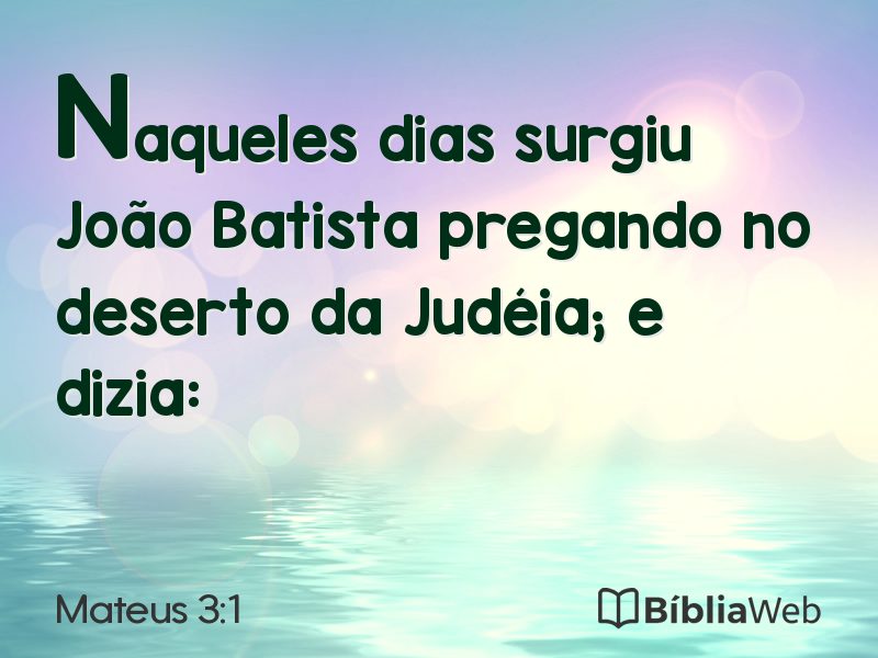 Mateus 3:1 em imagem para compartilhar