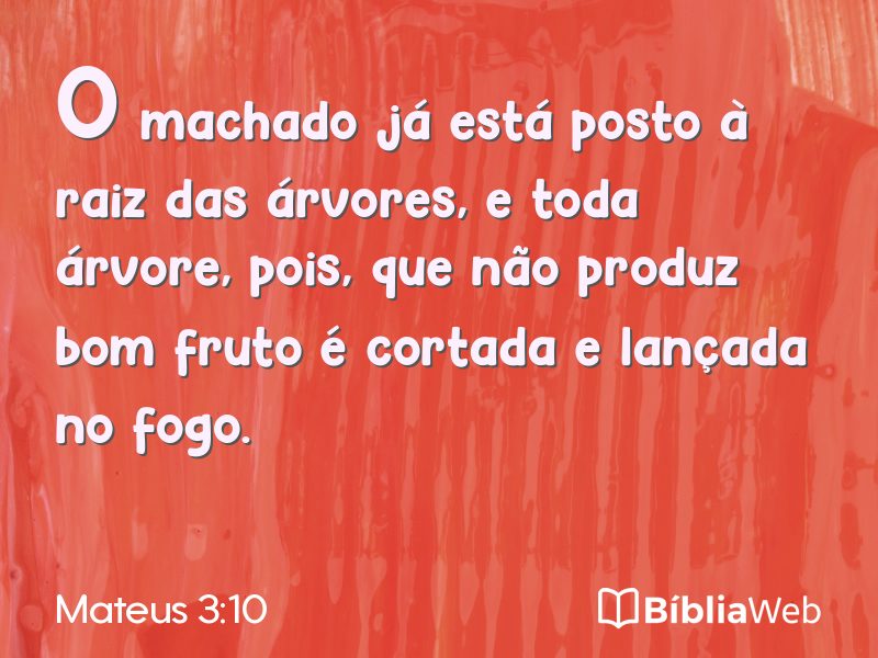 Mateus 3:10 em imagem para compartilhar