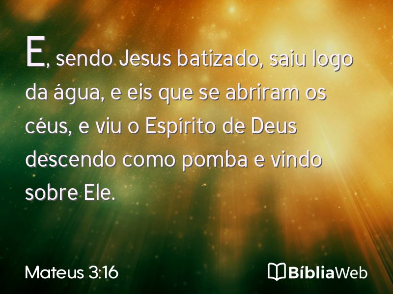 Mateus 3:16 em imagem para compartilhar