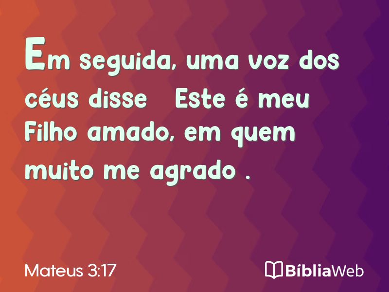 Mateus 3:17 em imagem para compartilhar