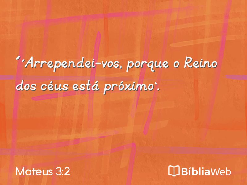 Mateus 3:2 em imagem para compartilhar