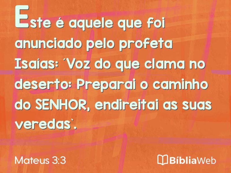 Mateus 3:3 em imagem para compartilhar