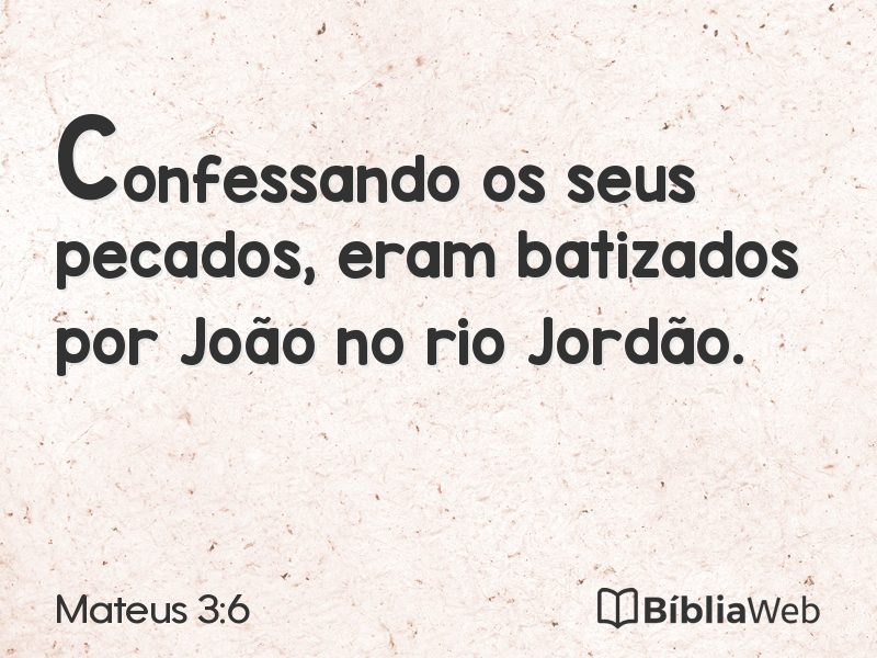 Mateus 3:6 em imagem para compartilhar