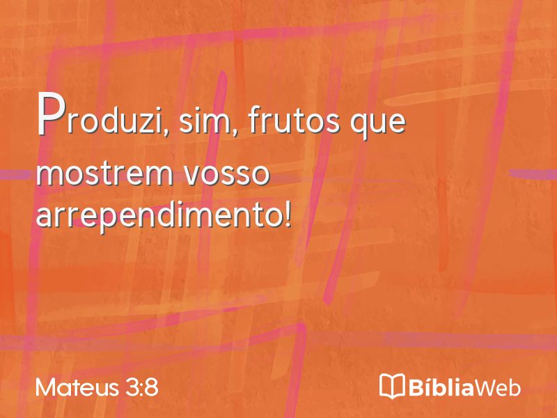 Mateus 3:8 em imagem para compartilhar