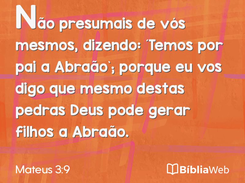 Mateus 3:9 em imagem para compartilhar