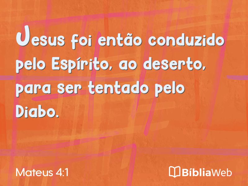 Mateus 4:1 em imagem para compartilhar