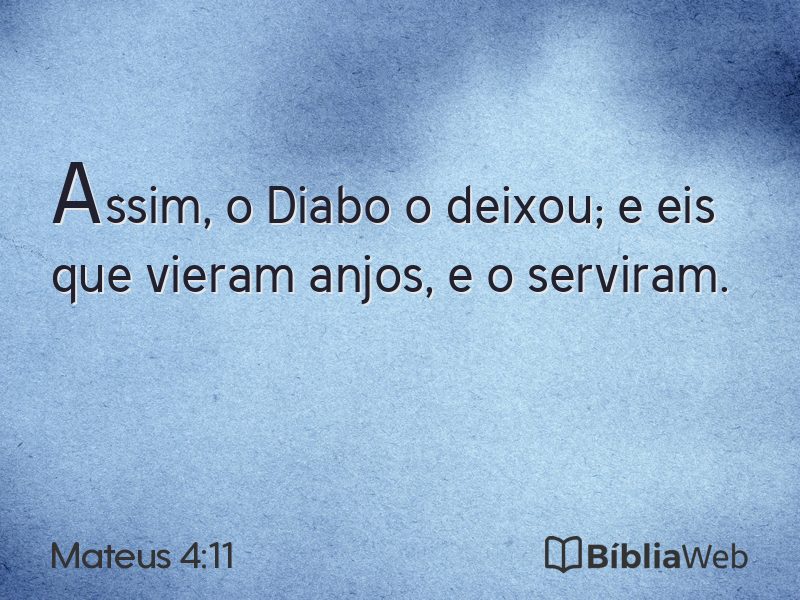 Mateus 4:11 em imagem para compartilhar