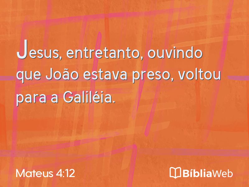 Mateus 4:12 em imagem para compartilhar