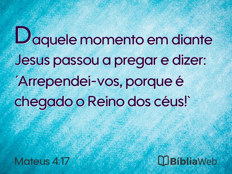Mateus 4:17 em imagem para compartilhar