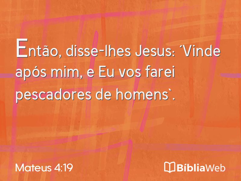 Mateus 4:19 em imagem para compartilhar