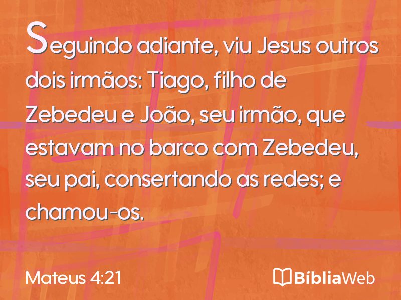 Mateus 4:21 em imagem para compartilhar