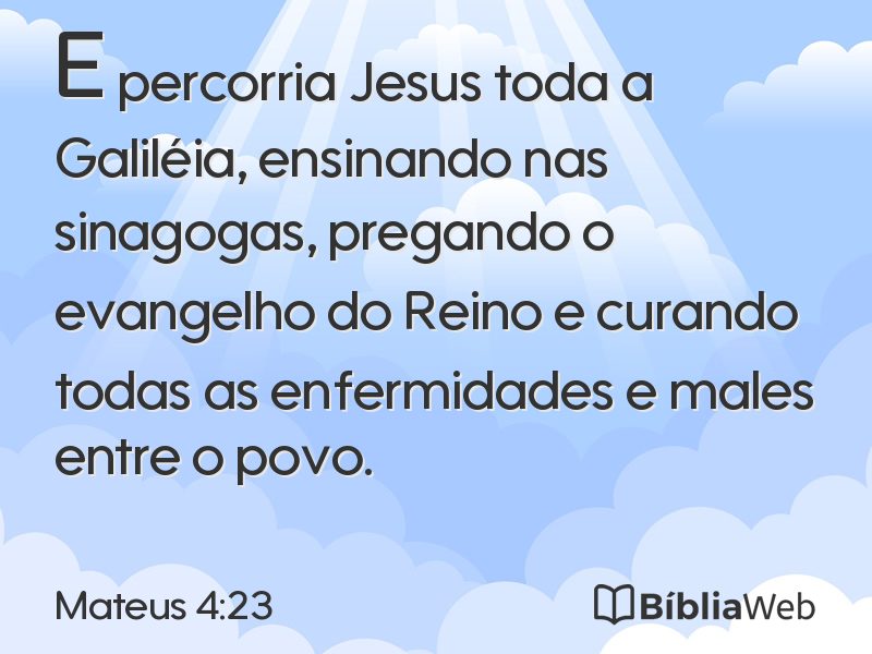 Mateus 4:23 em imagem para compartilhar