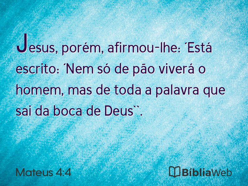 Mateus 4:4 em imagem para compartilhar