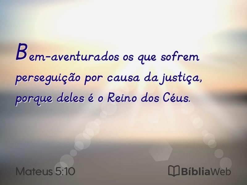 Mateus 5:10 em imagem para compartilhar