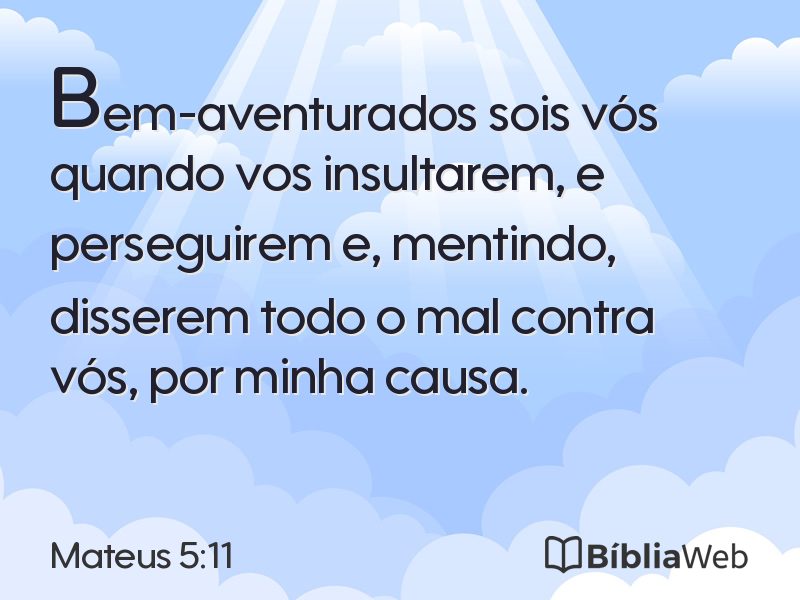 Mateus 5:11 em imagem para compartilhar