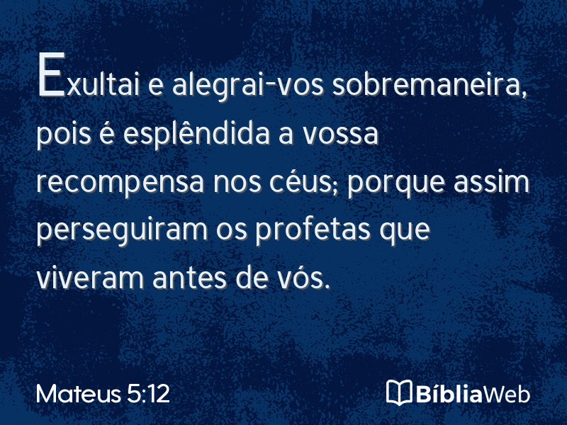 Mateus 5:12 em imagem para compartilhar