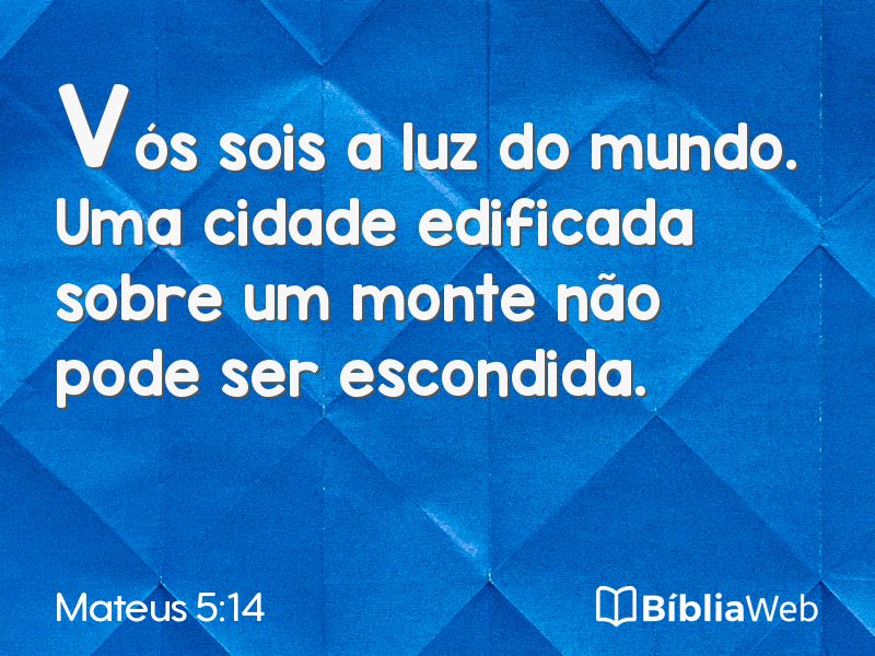 Mateus 5:14 em imagem para compartilhar