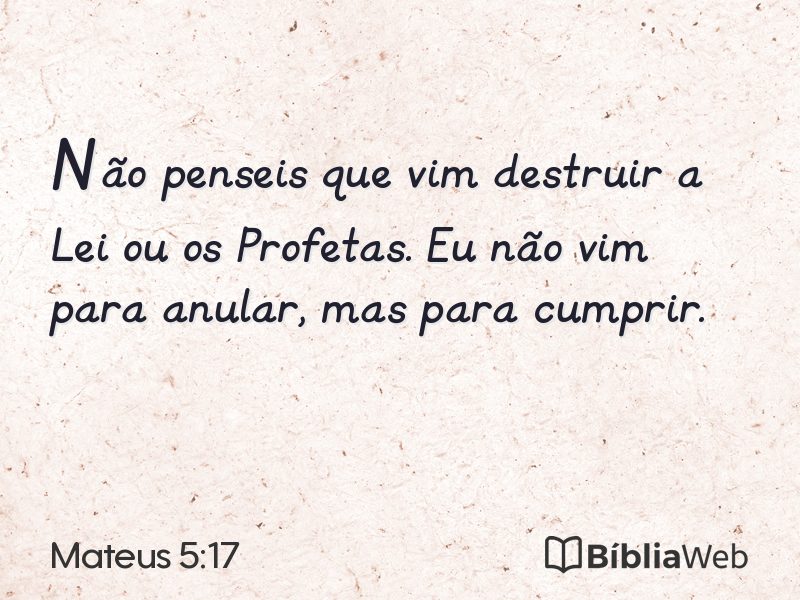 Mateus 5:17 em imagem para compartilhar