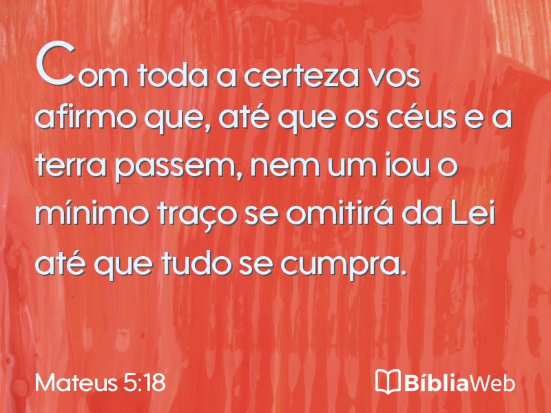Mateus 5:18 em imagem para compartilhar
