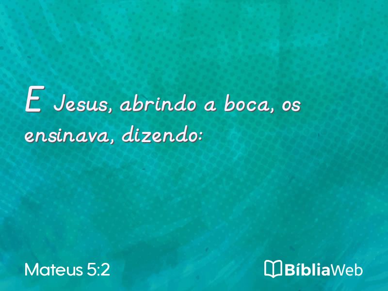 Mateus 5:2 em imagem para compartilhar