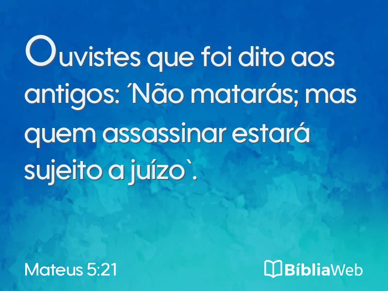 Mateus 5:21 em imagem para compartilhar