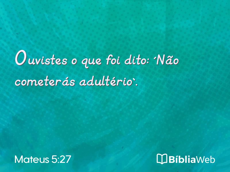 Mateus 5:27 em imagem para compartilhar