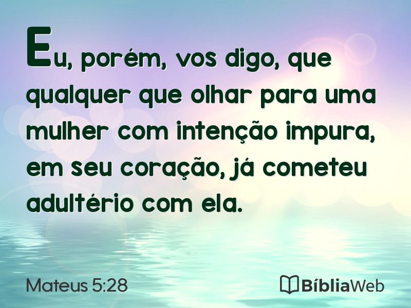 Mateus 5:28 em imagem para compartilhar