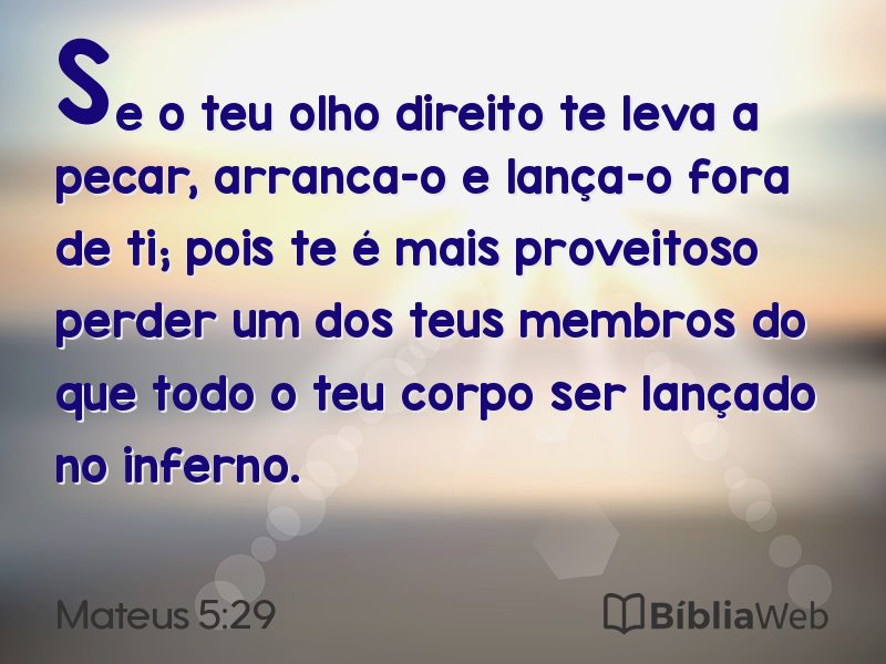 Mateus 5:29 em imagem para compartilhar