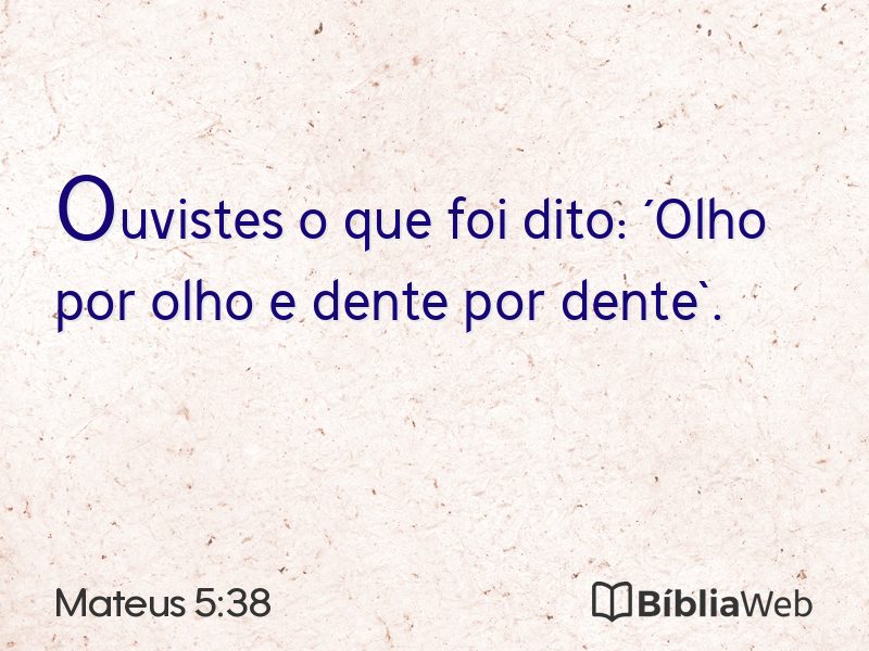 Mateus 5:38 em imagem para compartilhar