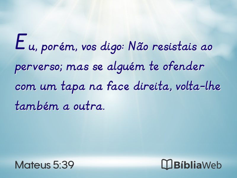 Mateus 5:39 em imagem para compartilhar