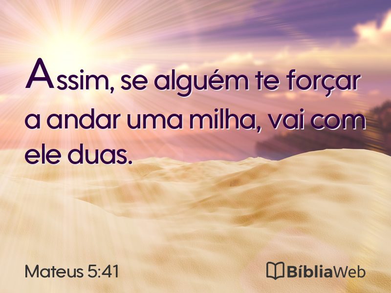 Mateus 5:41 em imagem para compartilhar