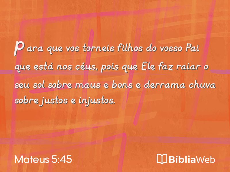 Mateus 5:45 em imagem para compartilhar