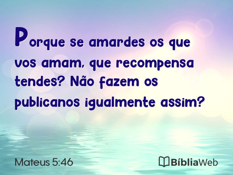 Mateus 5:46 em imagem para compartilhar