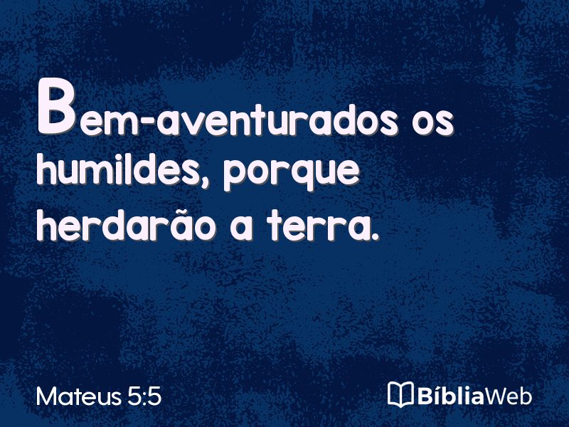 Mateus 5:5 em imagem para compartilhar
