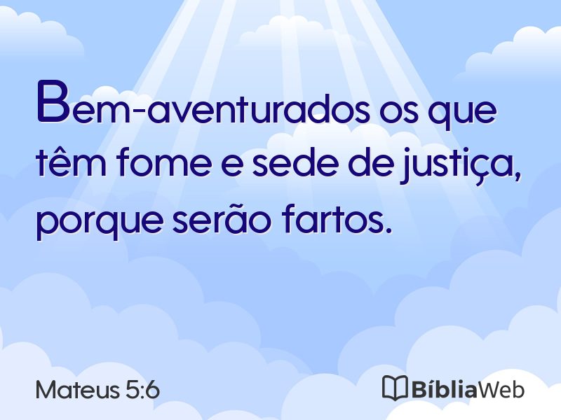 Mateus 5:6 em imagem para compartilhar