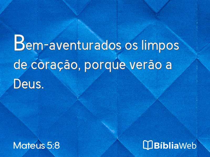 Mateus 5:8 em imagem para compartilhar