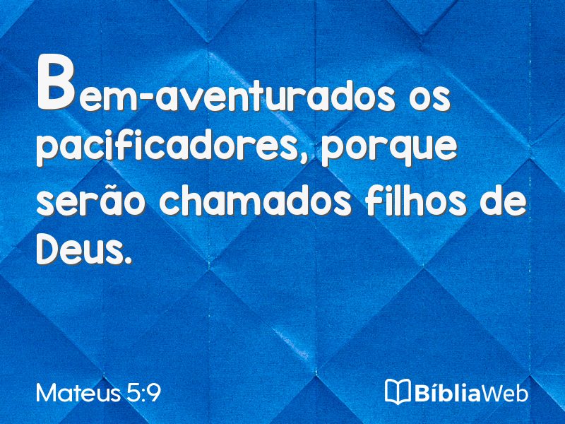 Mateus 5:9 em imagem para compartilhar