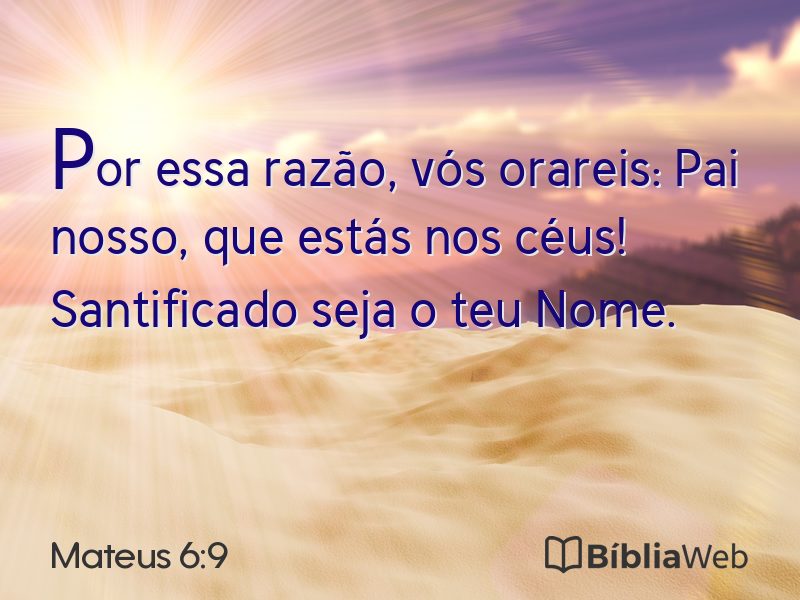 Mateus 6:9 em imagem para compartilhar