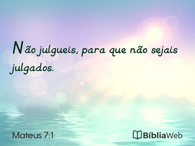 Mateus 7:1 em imagem para compartilhar