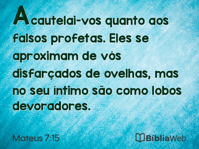 Mateus 7:15 em imagem para compartilhar