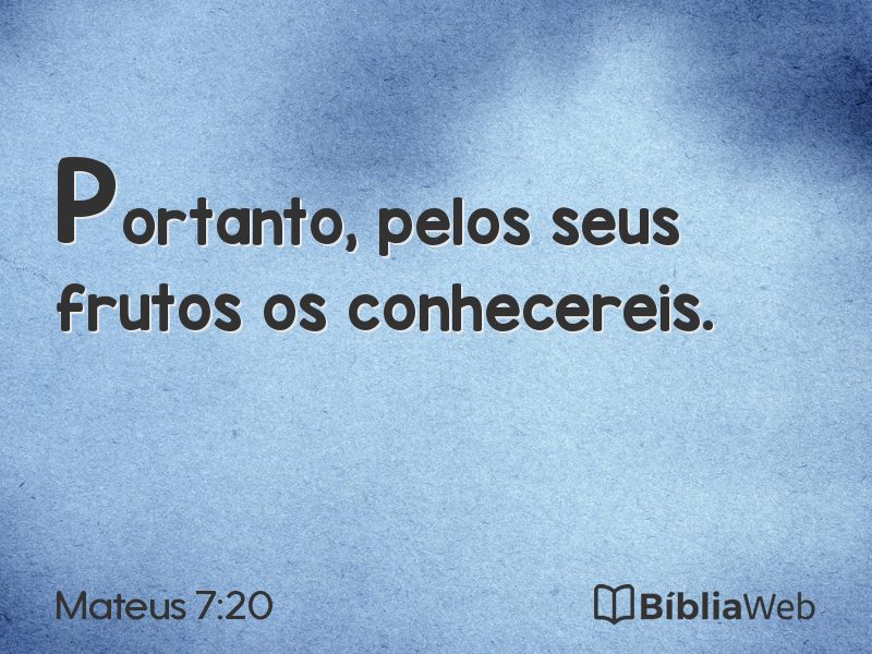 Mateus 7:20 em imagem para compartilhar