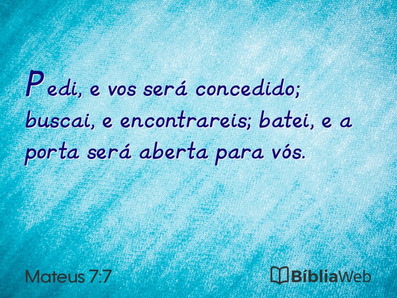 Mateus 7:7 em imagem para compartilhar