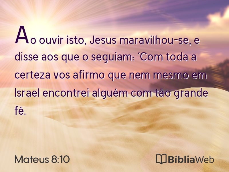 Mateus 8:10 em imagem para compartilhar